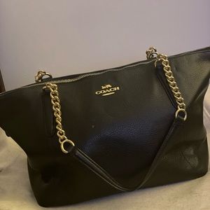 Beautiful Ava black coach pebble purse